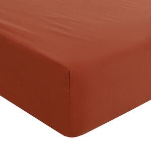 Microfiber Fitted Sheet Mattress Protector Solid Bed Cover Queen Orangered